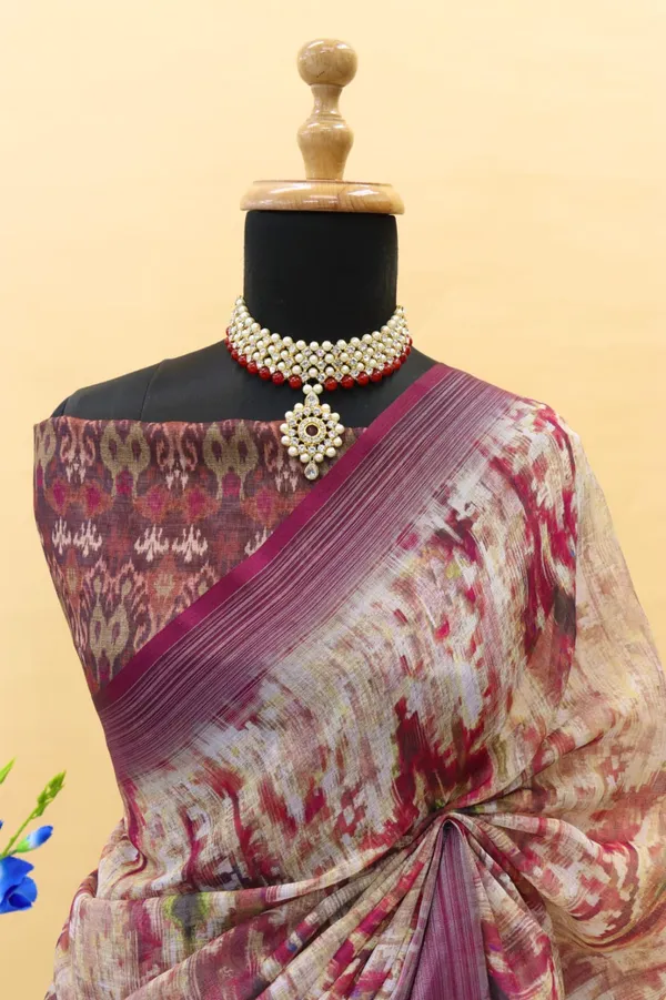 LINEN_FABRIC_DIGITAL_PRINT_SAREE